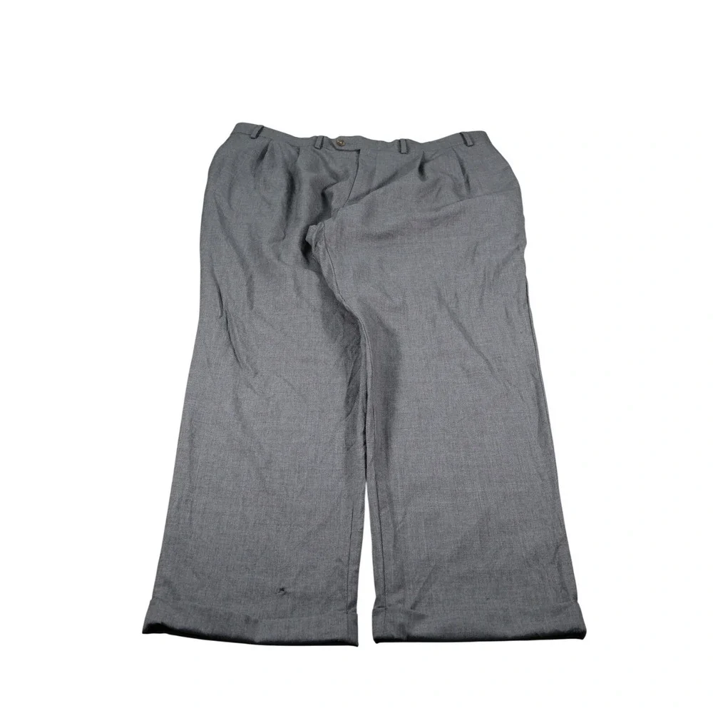 Lauren Ralph Lauren Pants Mens 42x30 Gray Dress Pants Pleated Cuffed Classic